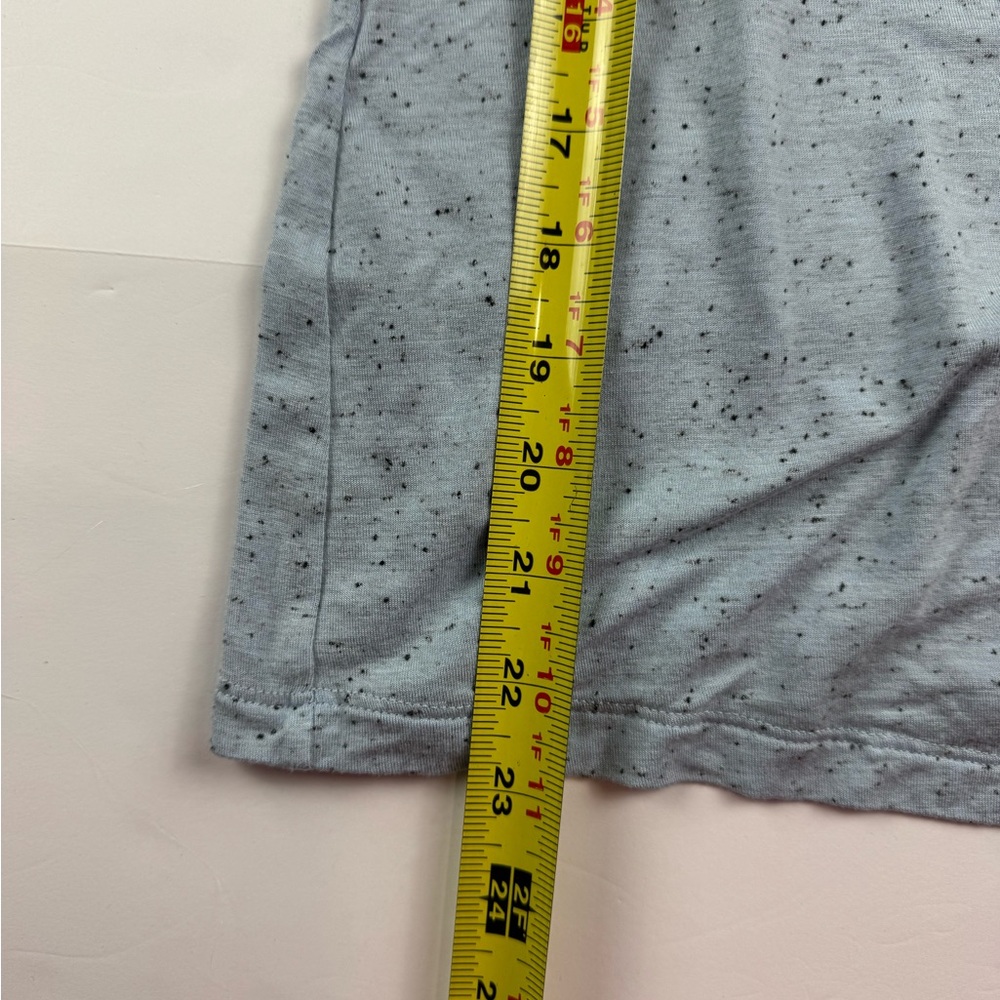 Nine West Speckled Light Blue V-Neck Tee - Picture 7 of 7